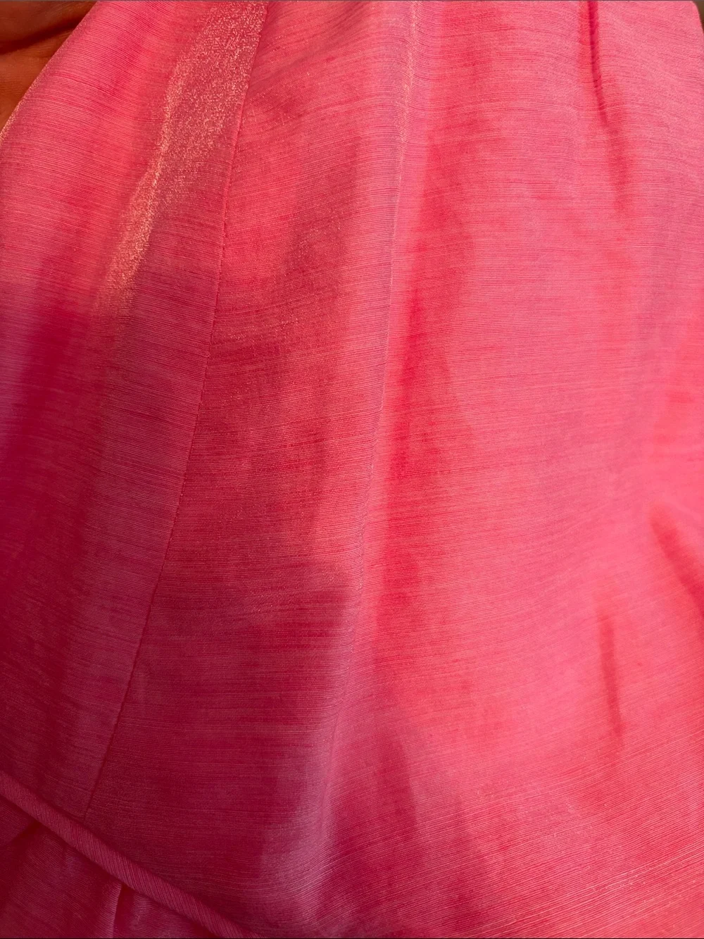 Women’s J. Crew Pink One Shoulder Linen Blend Dress size 10